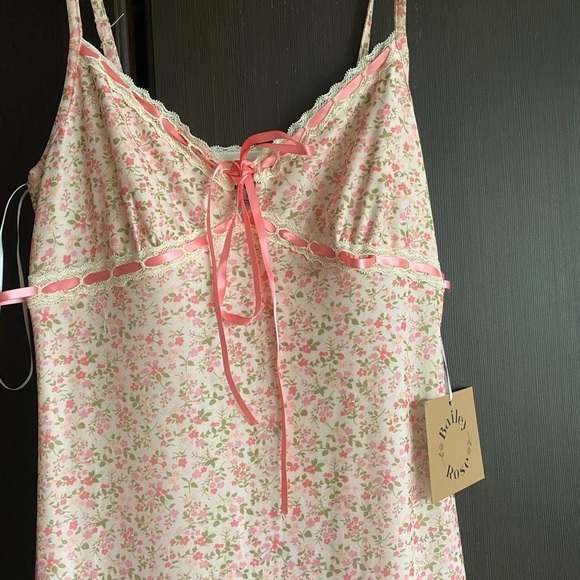 bailey rose  mesh Floral Pink Maxi Dress maxi size M​ - Picture 5 of 7
